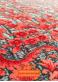 فرش گل برجسته قرمز طوسی کهنه نما 700 شانه