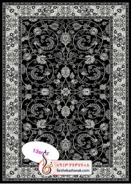 گلیم فرش سنتی دودی نقره ای